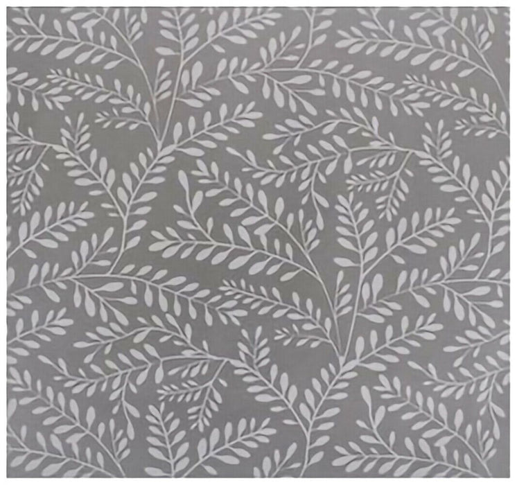 6 Rolls 12m Of Wrapping Paper Silver & White Leaves Design Useful Gift Wrap