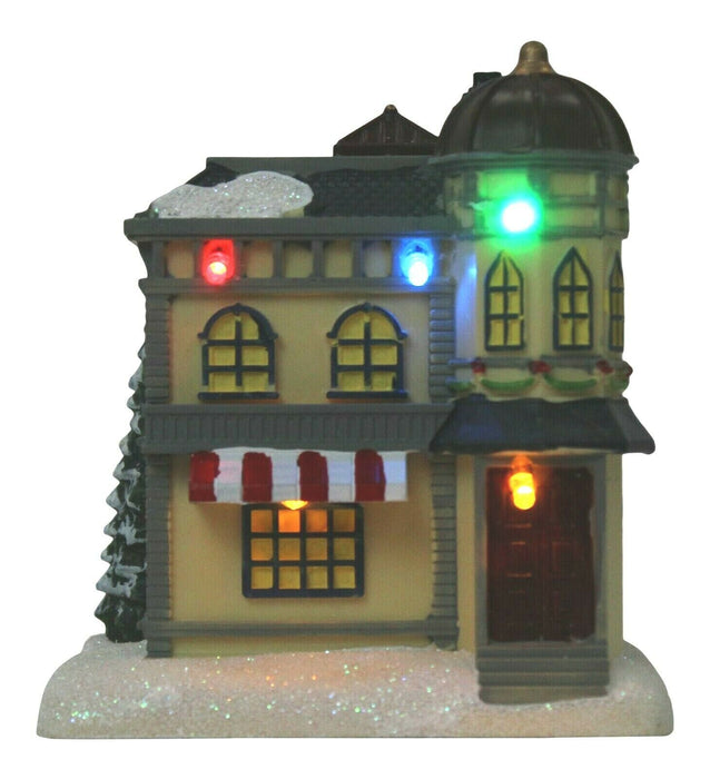 Lightup Christmas Ornament Miniature Shop Mini Festive Winter Xmas Scene 12.5cm