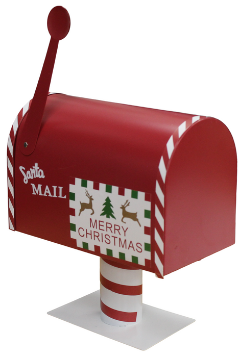 28cm Santa Mailbox/Post Box Vintage Freestanding Christmas Decoration