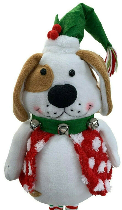 70cm Standing Christmas Dog Elf Dressed Up Dog Christmas Decoration Home Décor