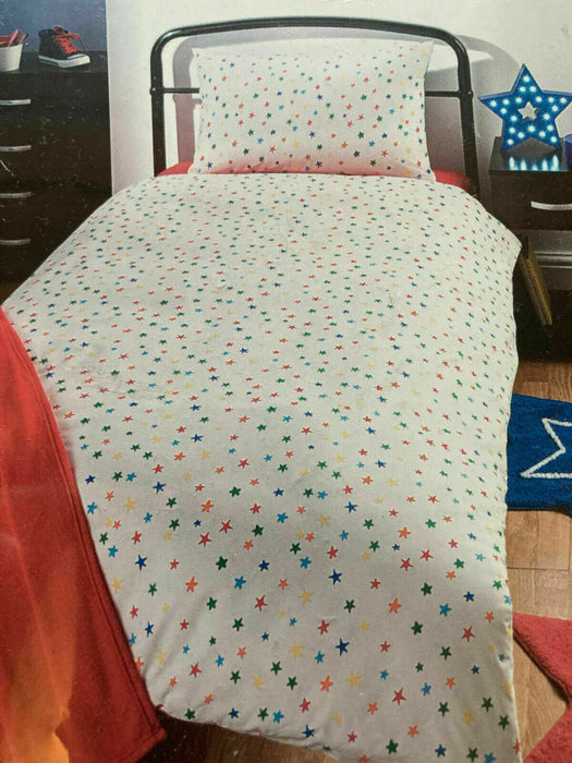 Childrens Bedding Set Colourful Star Design Bedding Set Duvet Cover & Pillowcase