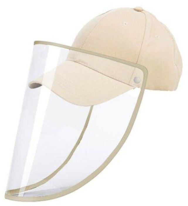 Adults Baseball Cap With Detachable Visor Face Visor On Cap