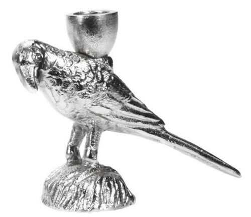 11cm Tall Silver Candle Stick Original Unique Candle Holder Wildlife Birds