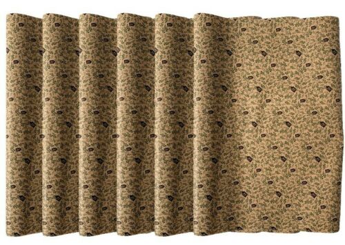 Brown Christmas Wrapping Paper 6 Rolls 12m Of Leaf Design Gift Wrap Paper